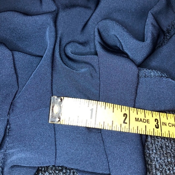 Charolette Russe Navy Blue Button Down Short Sleeve Belt Romper Size Small - Picture 9 of 9